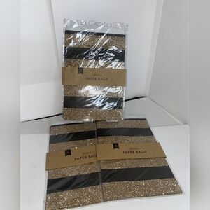 Glitter Striped Paper Bags